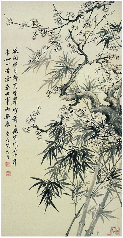 名家笔下的岁寒三友图