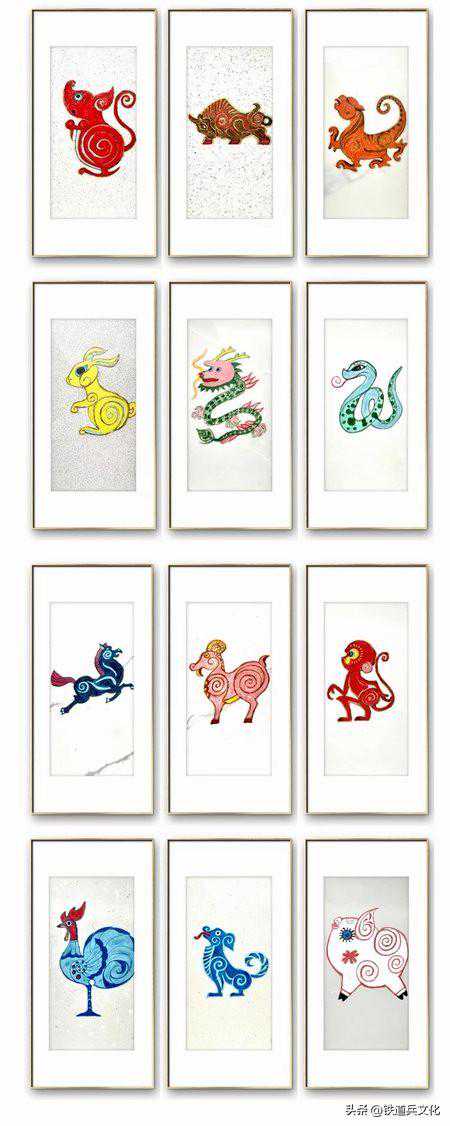 《十二生肖》李苏清瓷板画作品欣赏作者：四师 李苏清