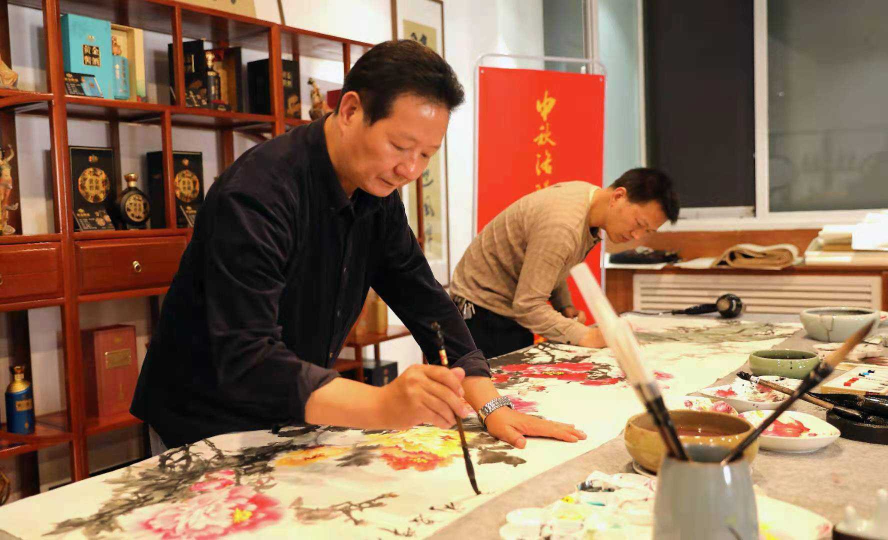 大美艺华迎中秋书画笔会