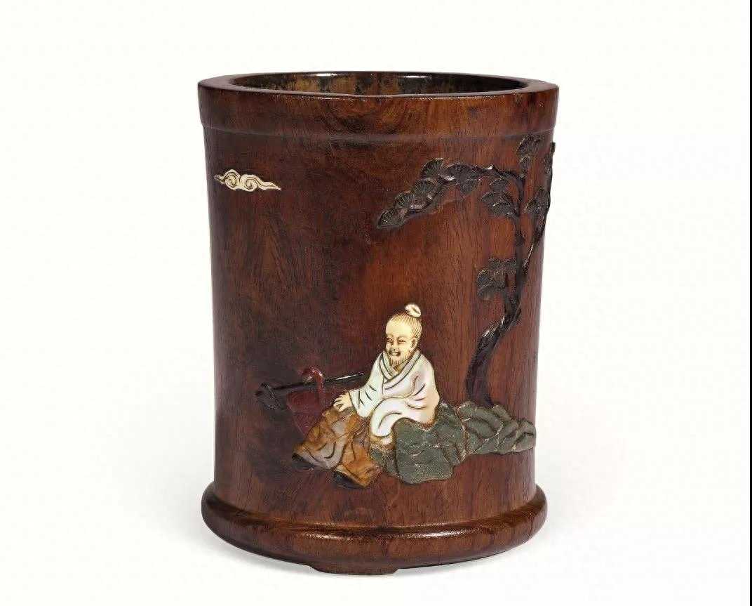 6个海南黄花梨古董笔筒，件件历史都在100年以上